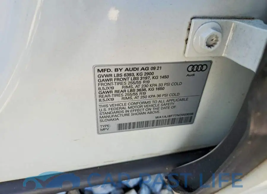 WA1AJBF77ND003036# 12