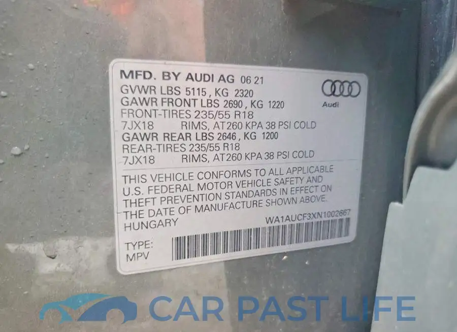 WA1AUCF3XN1002667# 13