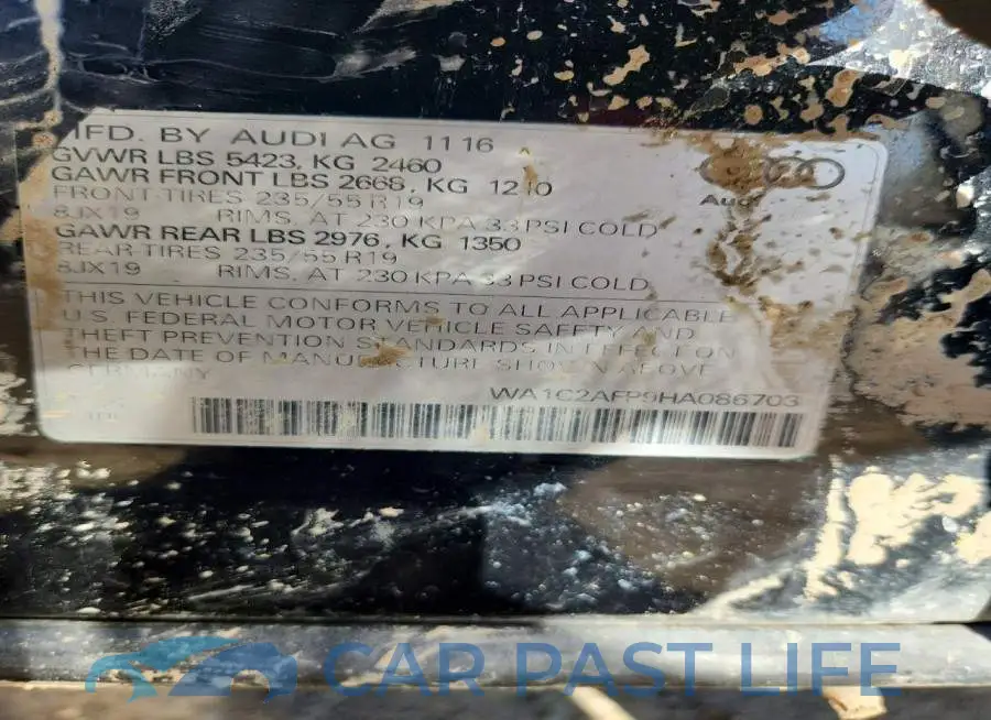 WA1C2AFP9HA086703# 13