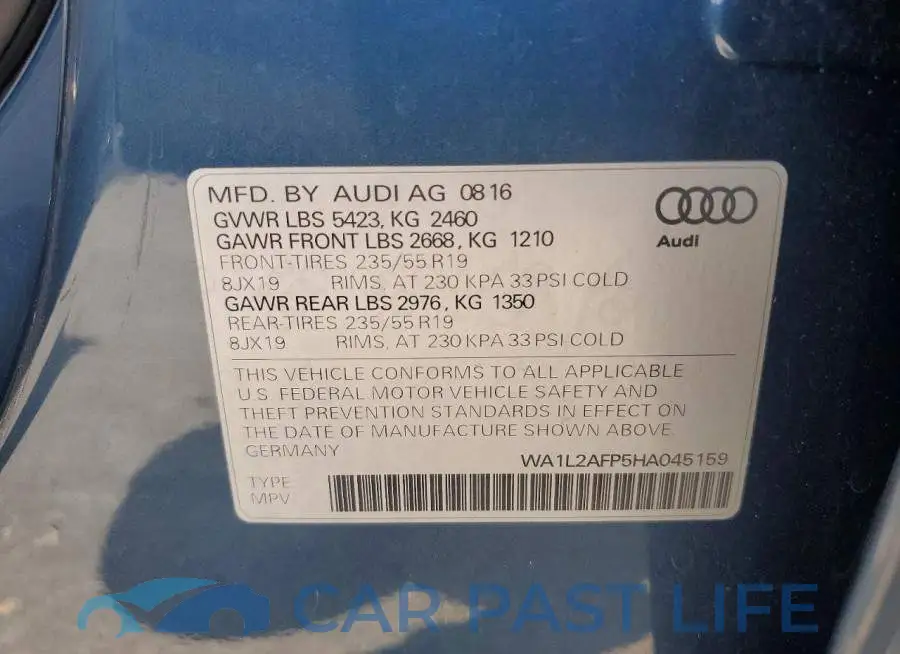 WA1L2AFP5HA045159# 13