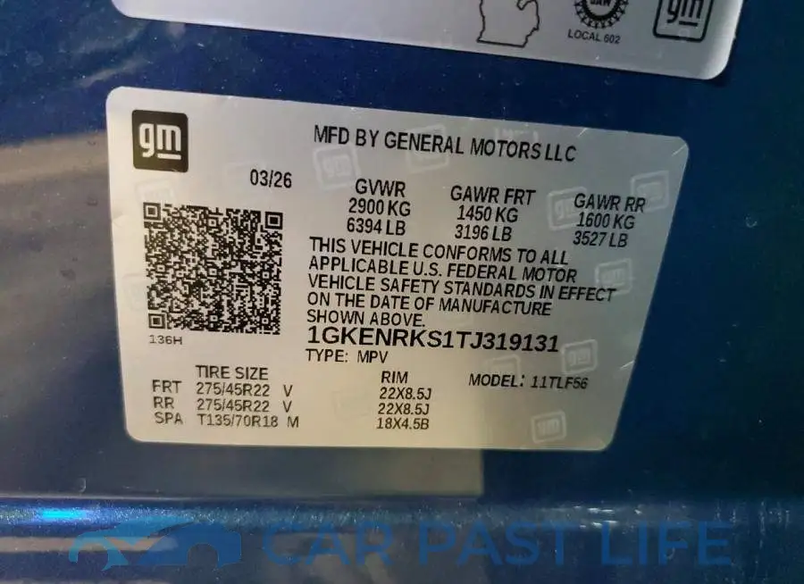 1GKENRKS1TJ319131# 14