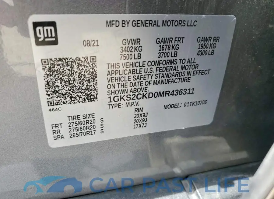1GKS2CKD0MR436311# 13