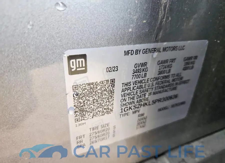 1GKS2HKL5PR300636# 13