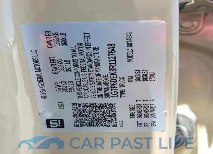 1GTP6DEK8R1127648# 12
