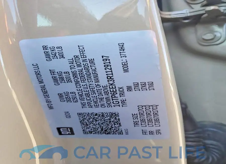 1GTP6EEK3R1129197# 12
