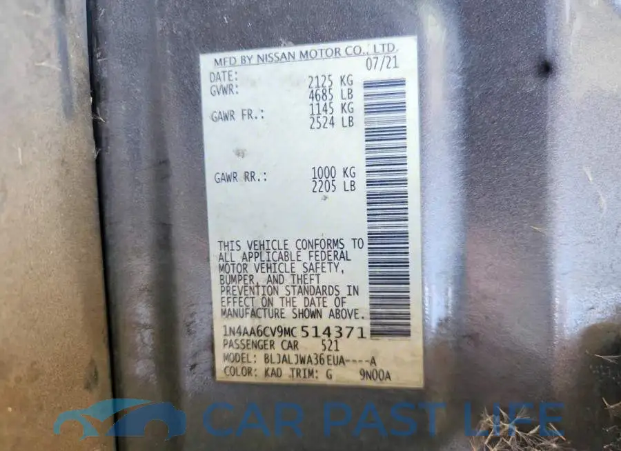 1N4AA6CV9MC514371# 12