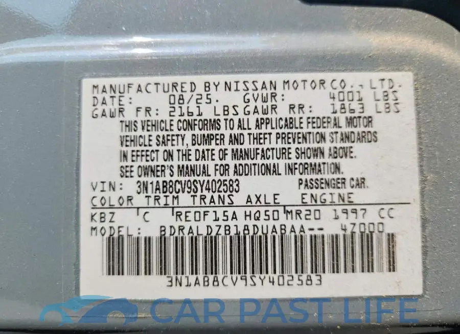 3N1AB8CV9SY402583# 12