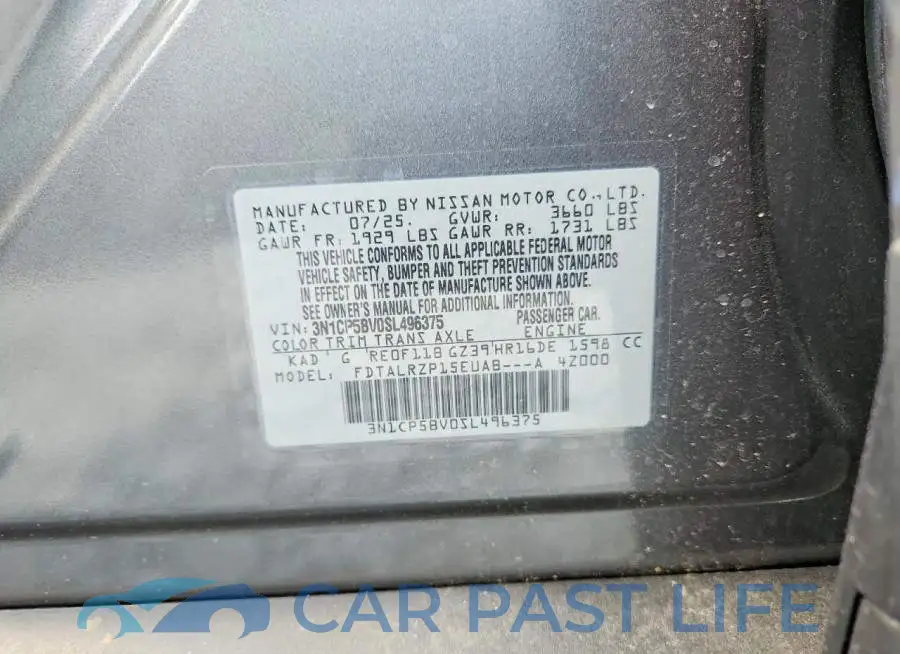 3N1CP5BV0SL496375# 12
