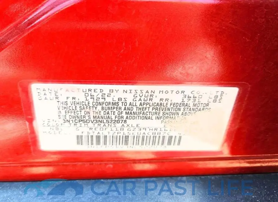 3N1CP5DV3NL522078# 13