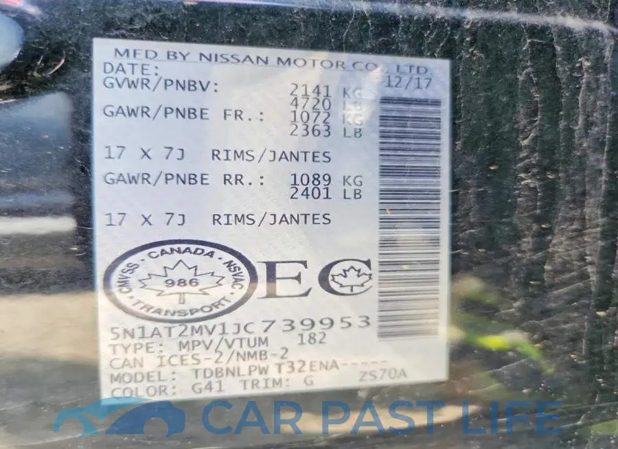 5N1AT2MV1JC739953# 13
