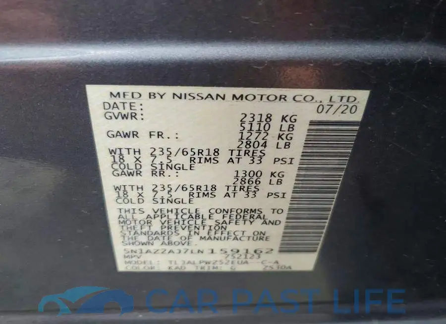 5N1AZ2AJ7LN159162# 13