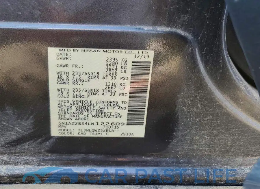 5N1AZ2BS4LN122609# 13