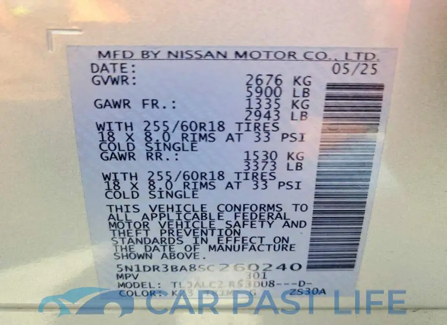 5N1DR3BA8SC260240# 13