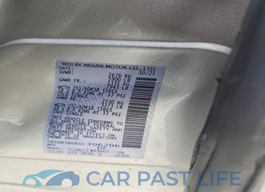 5N1DR3BD6SC306206# 12