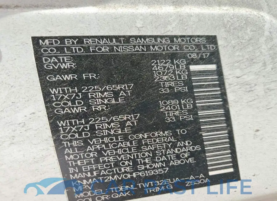 KNMAT2MV0HP619357# 13