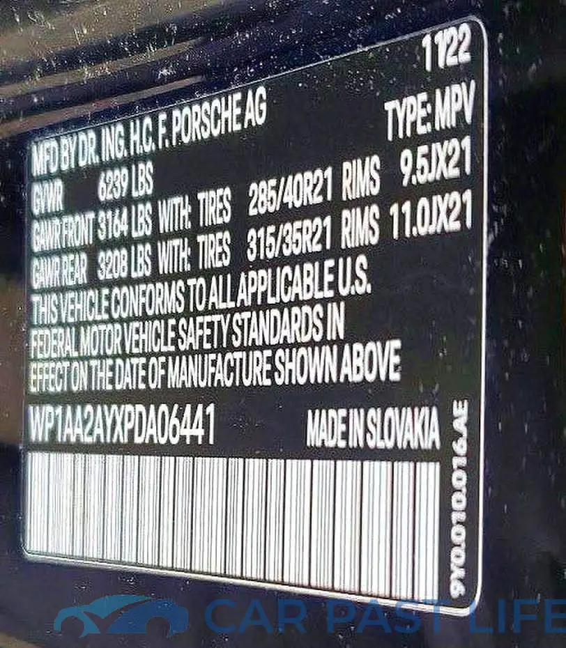 WP1AA2AYXPDA06441# 10