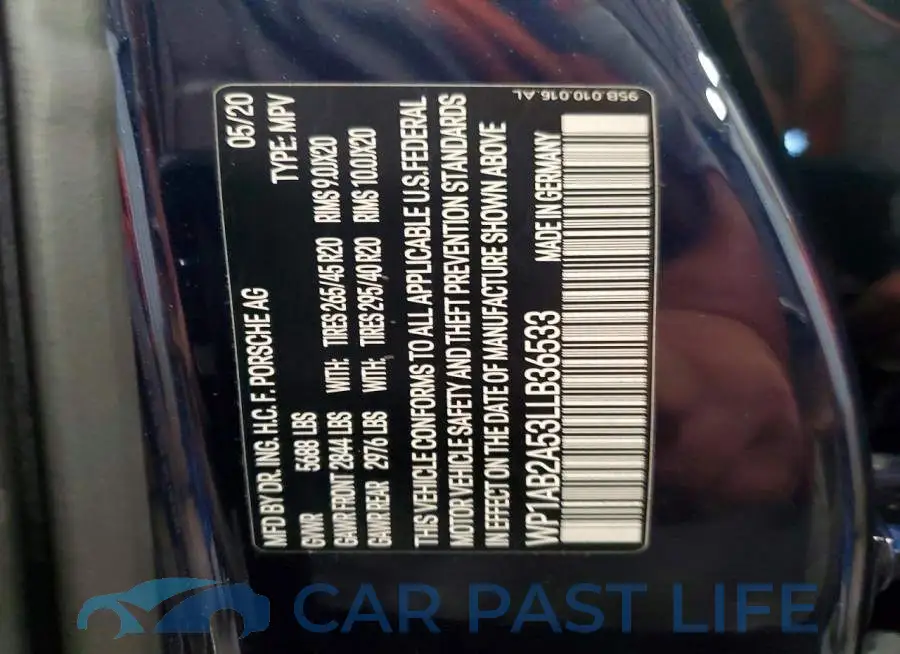 WP1AB2A53LLB36533# 14