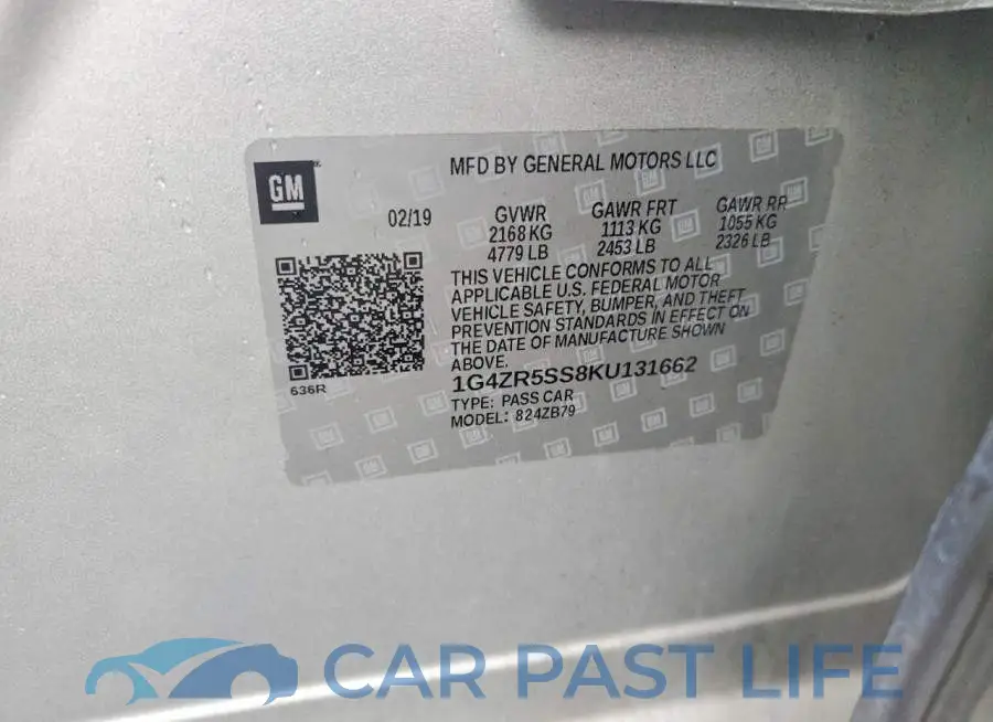1G4ZR5SS8KU131662# 12