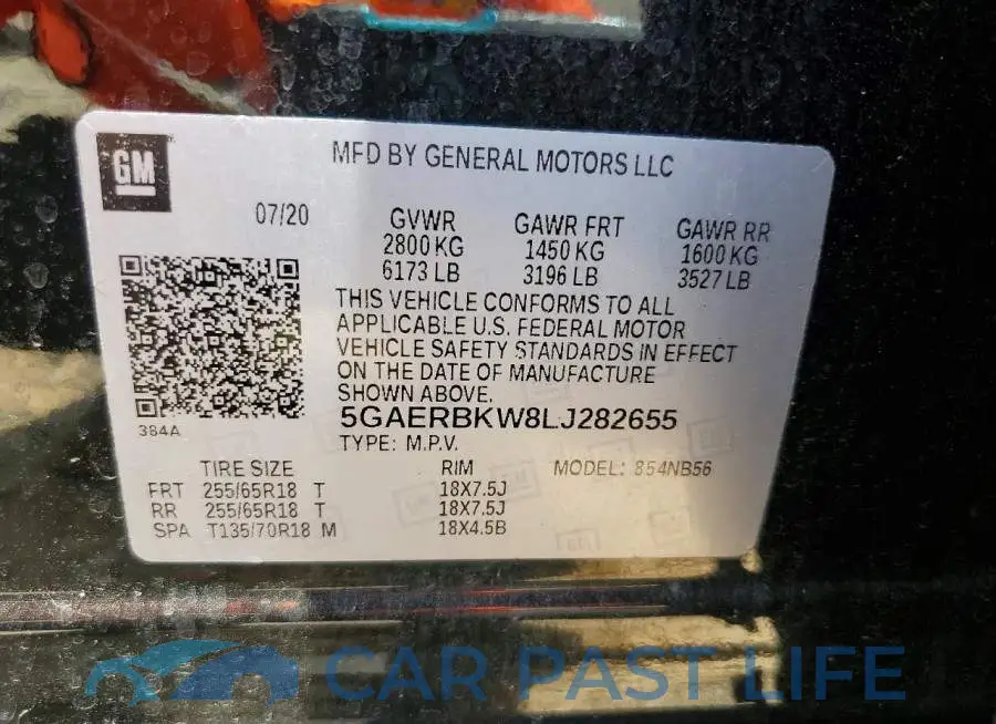 5GAERBKW8LJ282655# 13