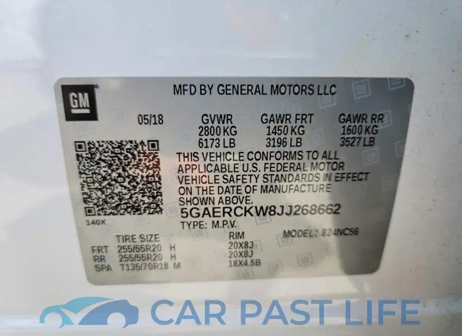 5GAERCKW8JJ268662# 13