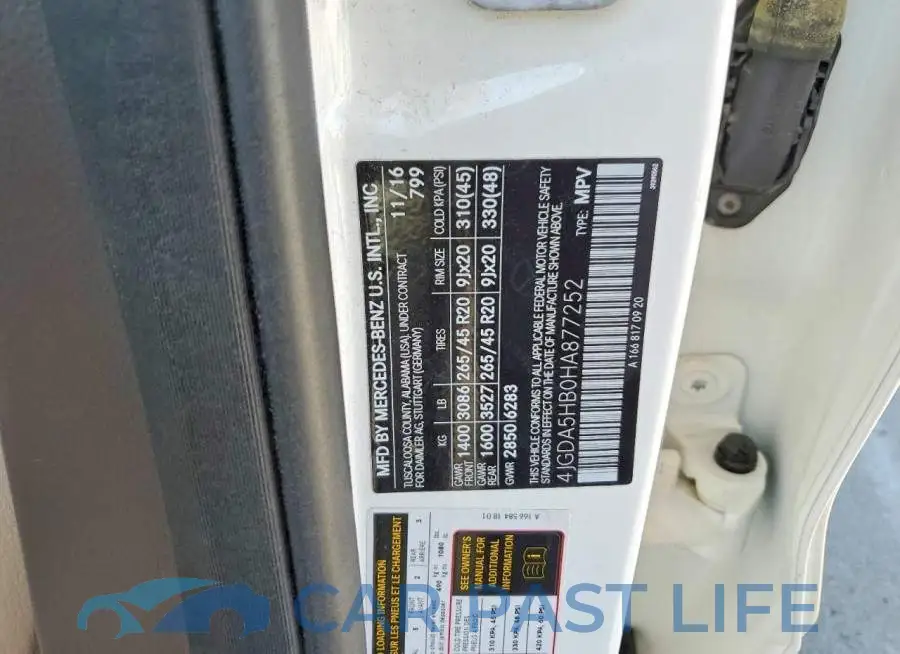 4JGDA5HB0HA877252# 12