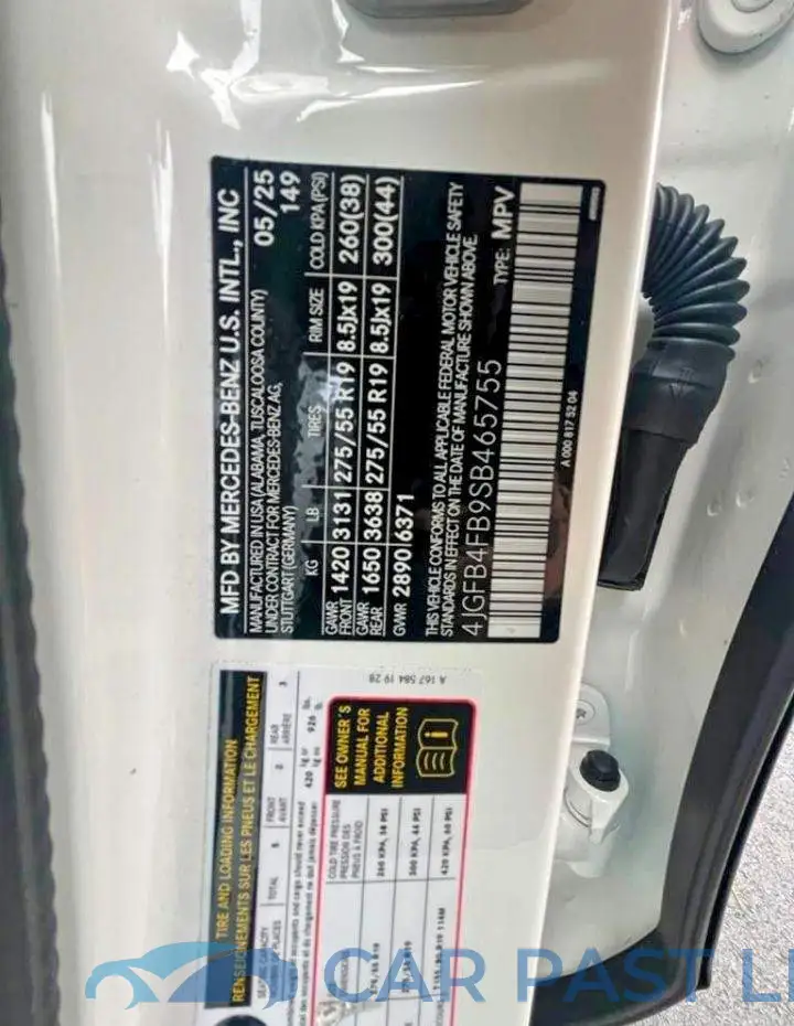 4JGFB4FB9SB465755# 13