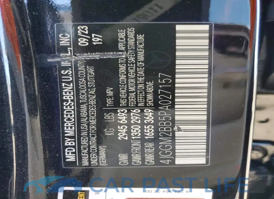 4JGGM2BB5PA027157# 13