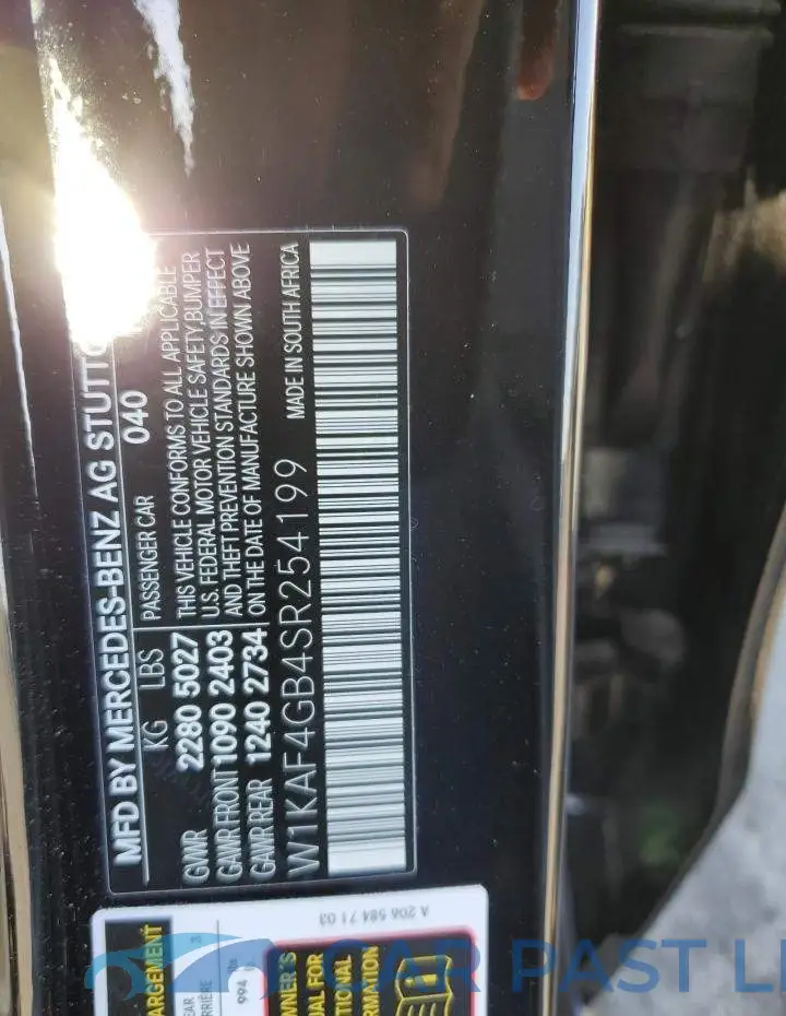 W1KAF4GB4SR254199# 12