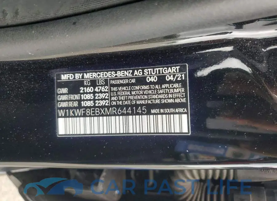 W1KWF8EBXMR644145# 12