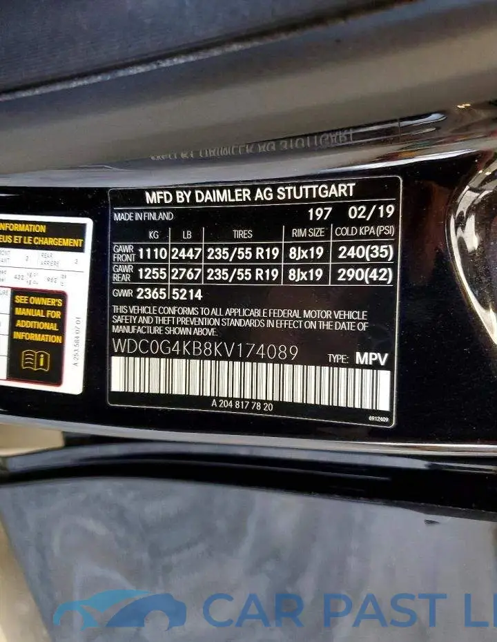 WDC0G4KB8KV174089# 13