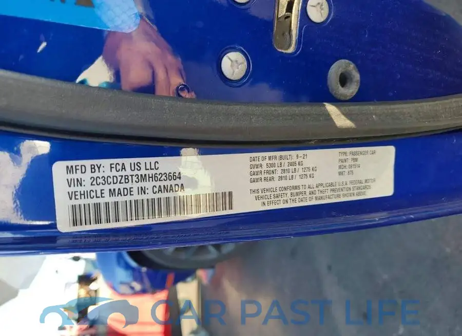 2C3CDZBT3MH623664# 12