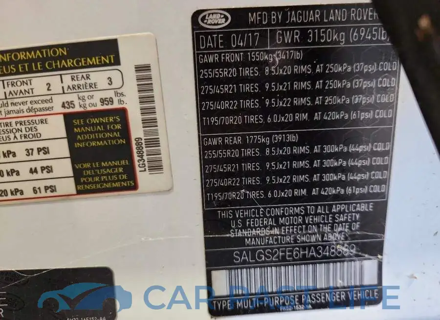 SALGS2FE6HA348889# 13