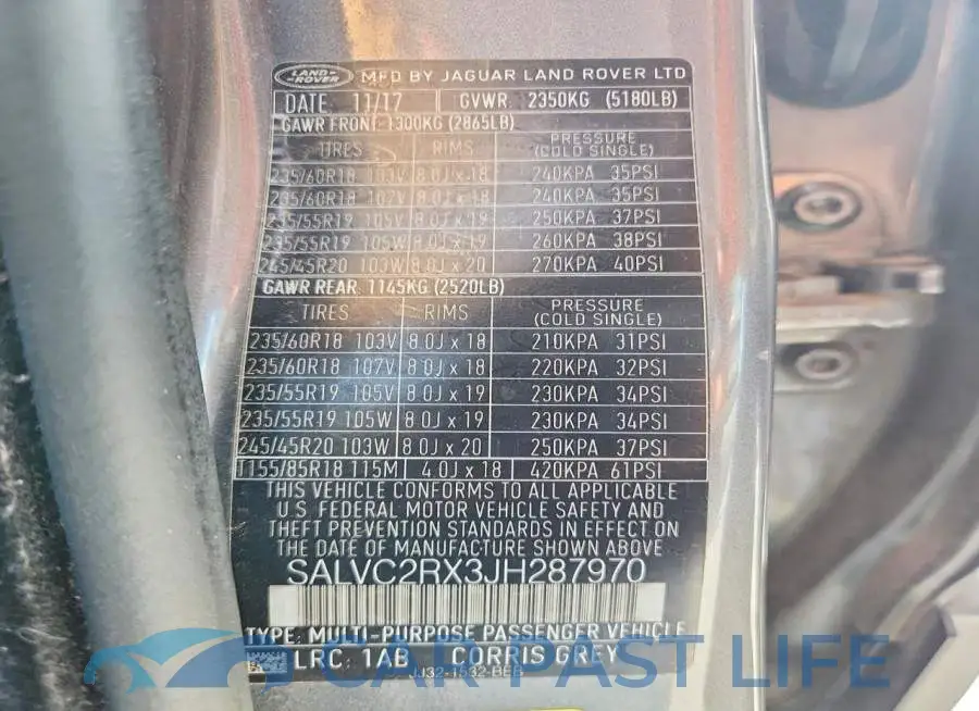 SALVC2RX3JH287970# 12