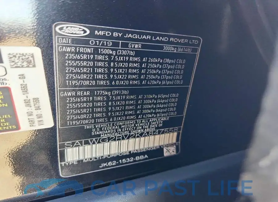 SALWG2RV2KA847558# 13