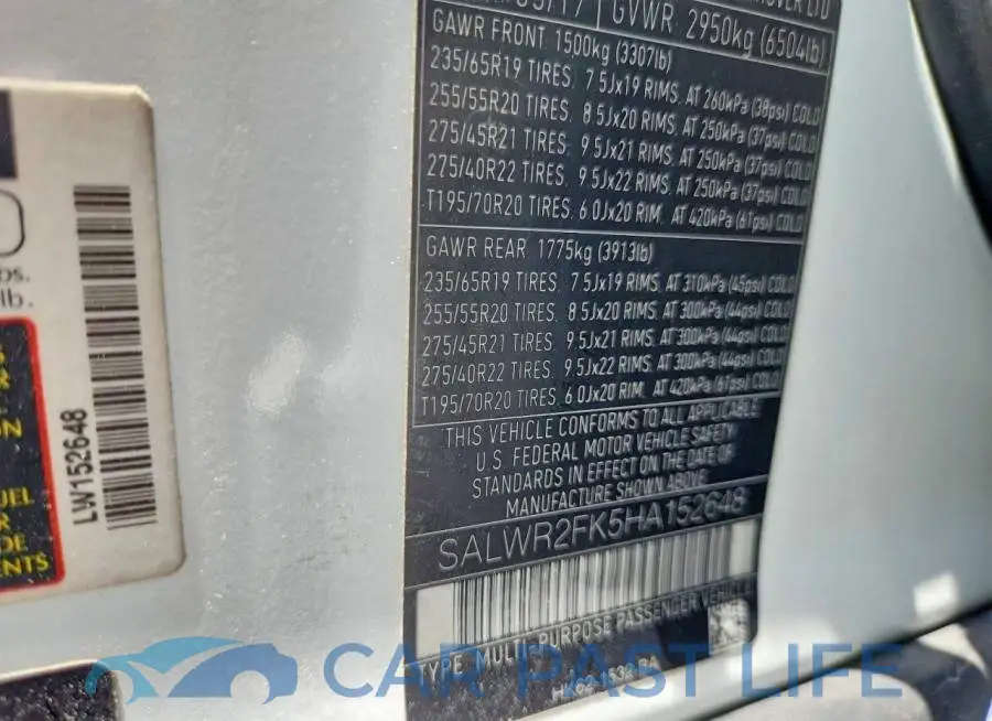 SALWR2FK5HA152648# 13
