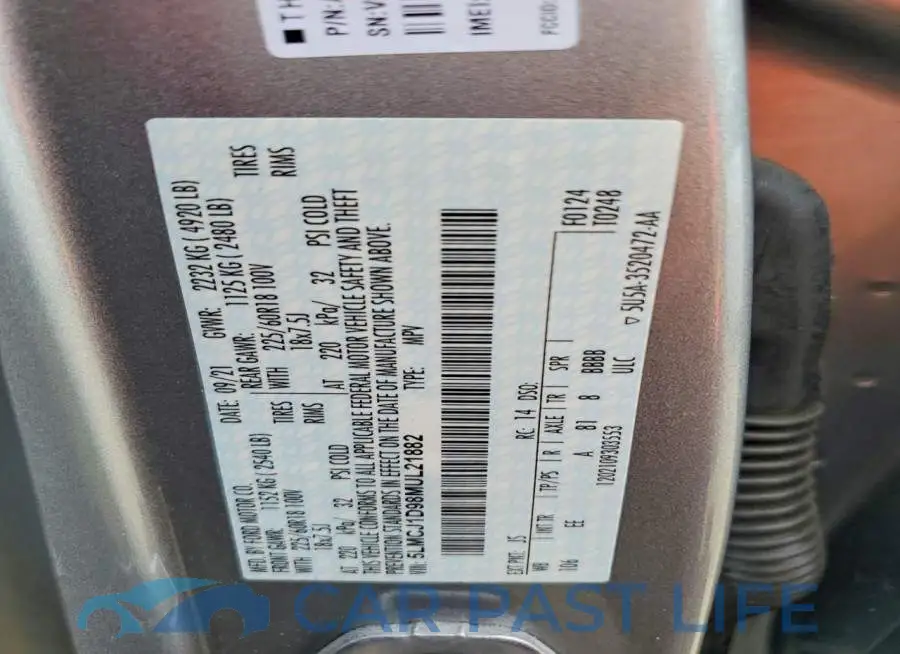 5LMCJ1D98MUL21882# 13