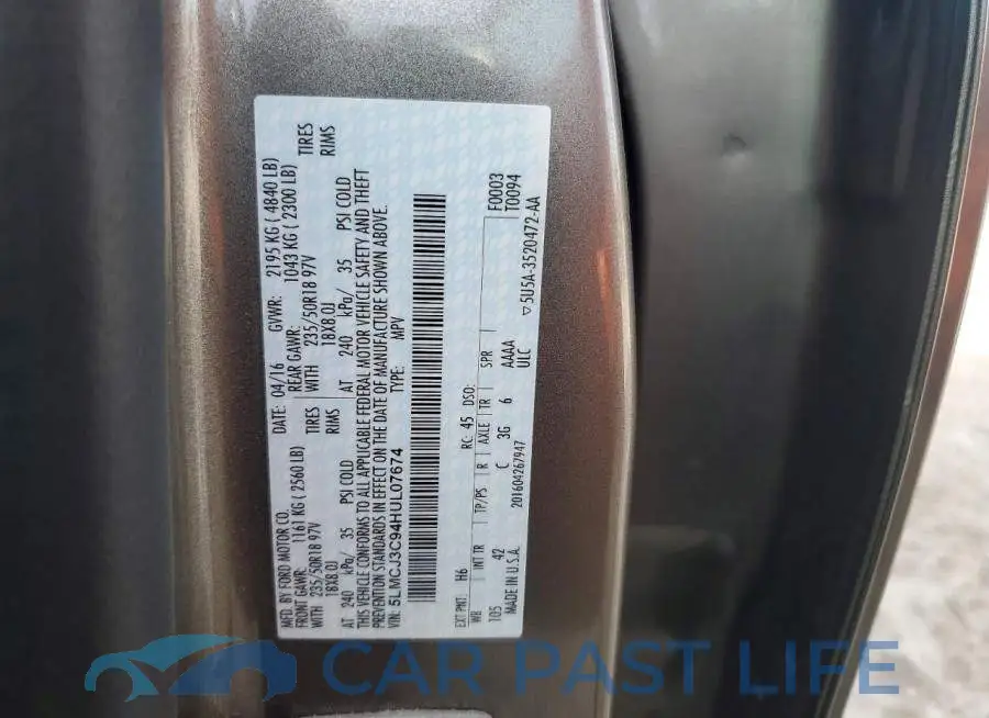 5LMCJ3C94HUL07674# 13