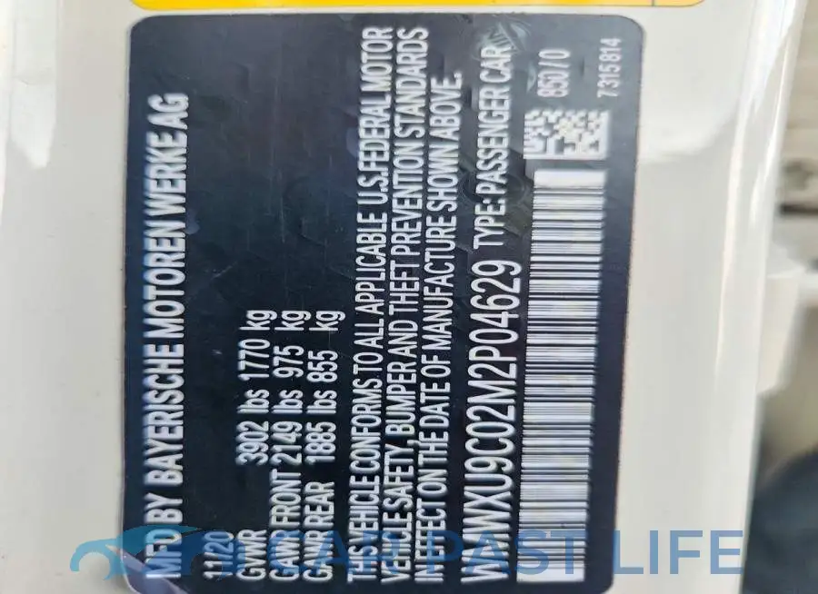 WMWXU9C02M2P04629# 12