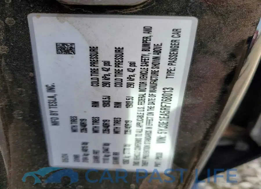 5YJ3E1EA5RF768013# 12
