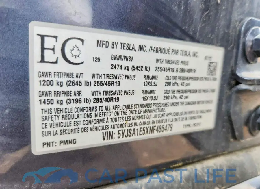 5YJSA1E5XNF485479# 12