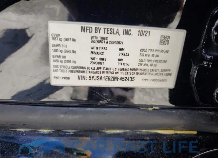 5YJSA1E62MF452435# 13