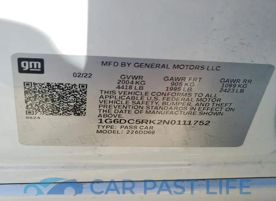 1G6DC5RK2N0111752# 12
