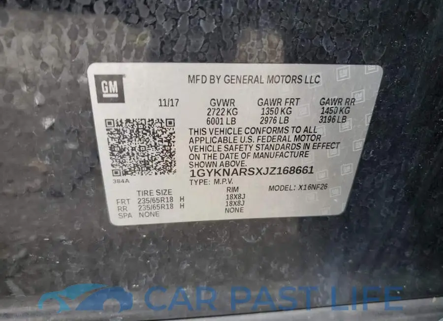 1GYKNARSXJZ168661# 14
