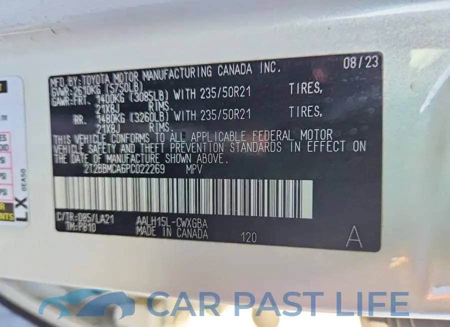 2T2BBMCA6PC022269# 13