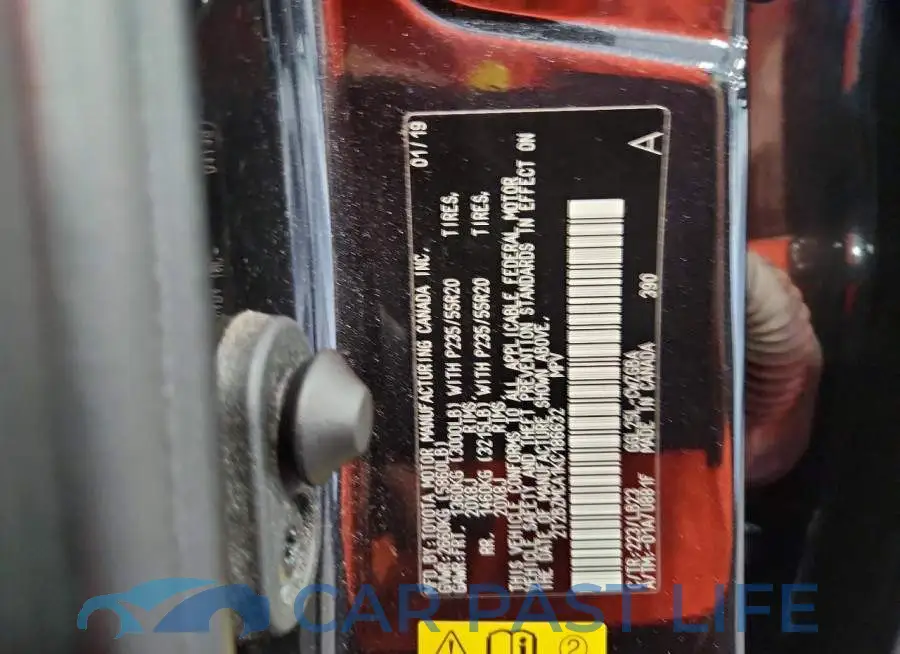 2T2BZMCA1KC186632# 12