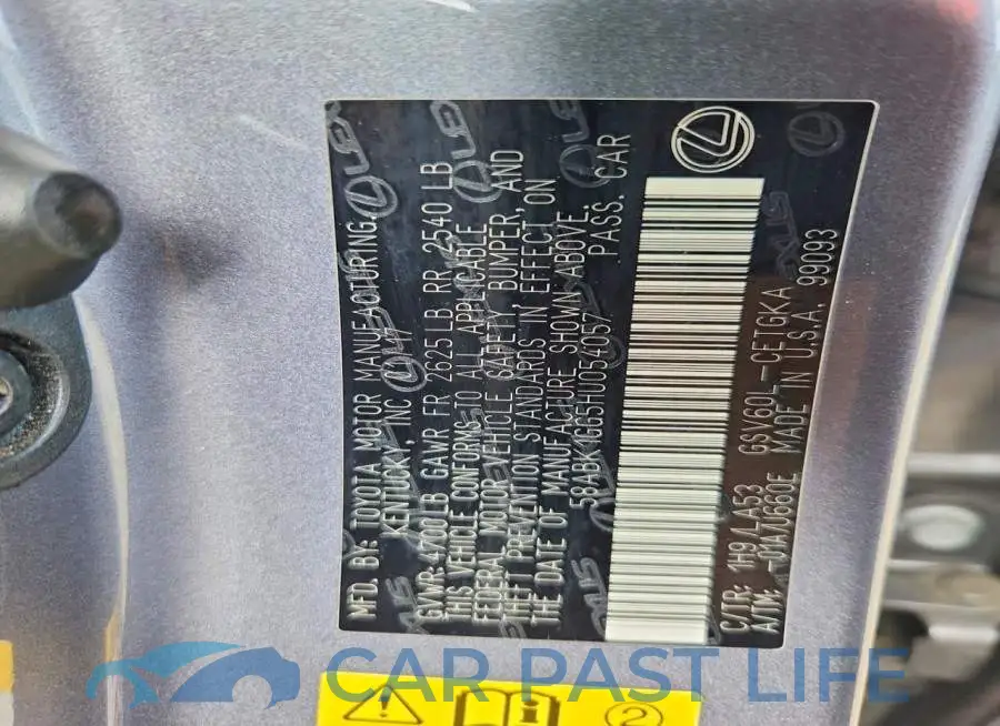 58ABK1GG5HU054057# 12