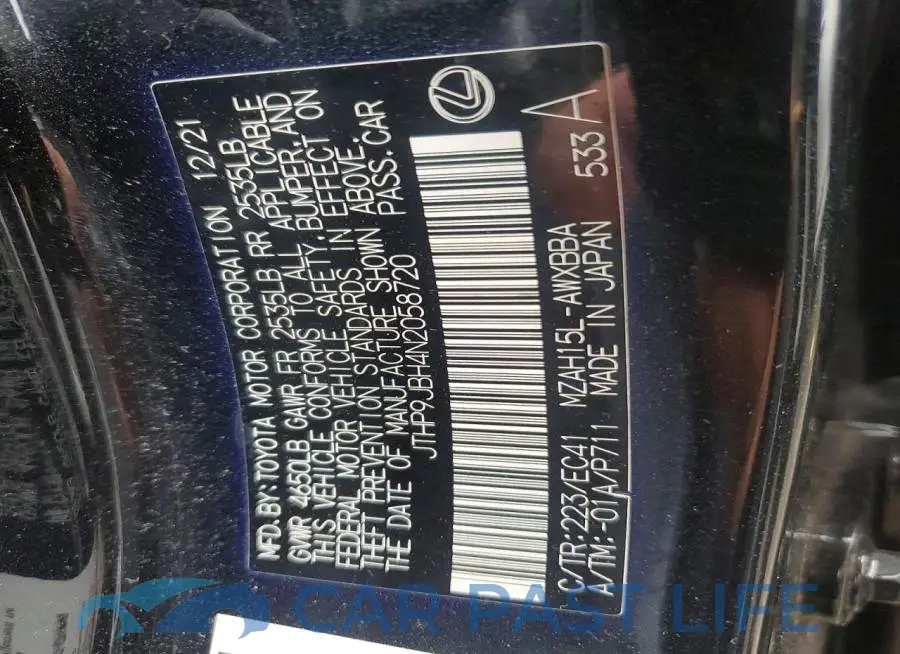 JTHP9JBH4N2058720# 12