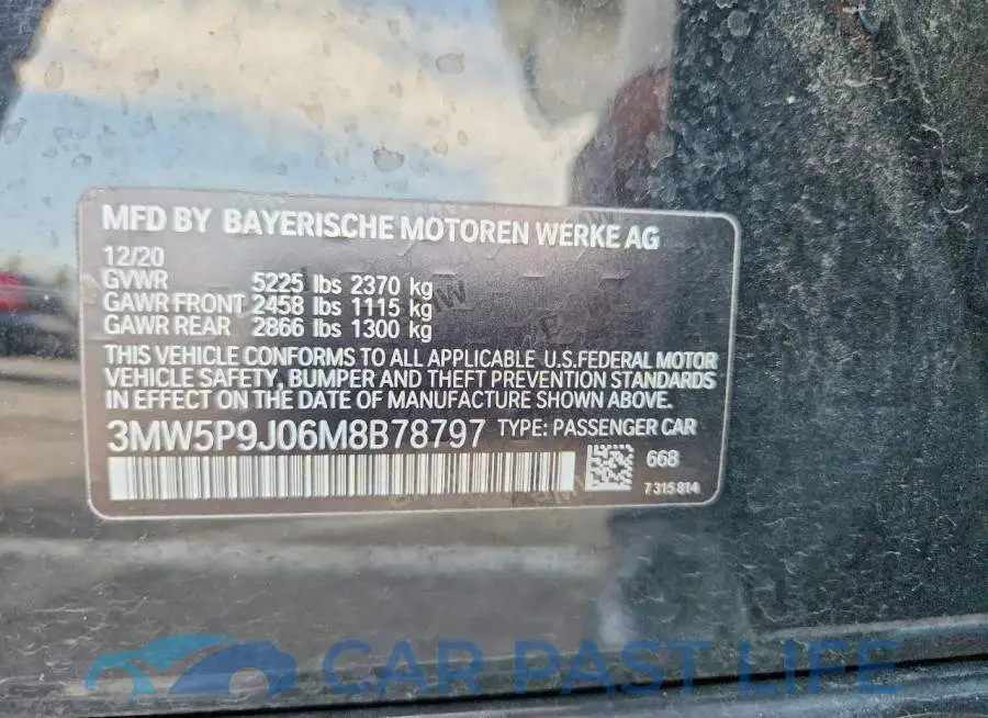 3MW5P9J06M8B78797# 12