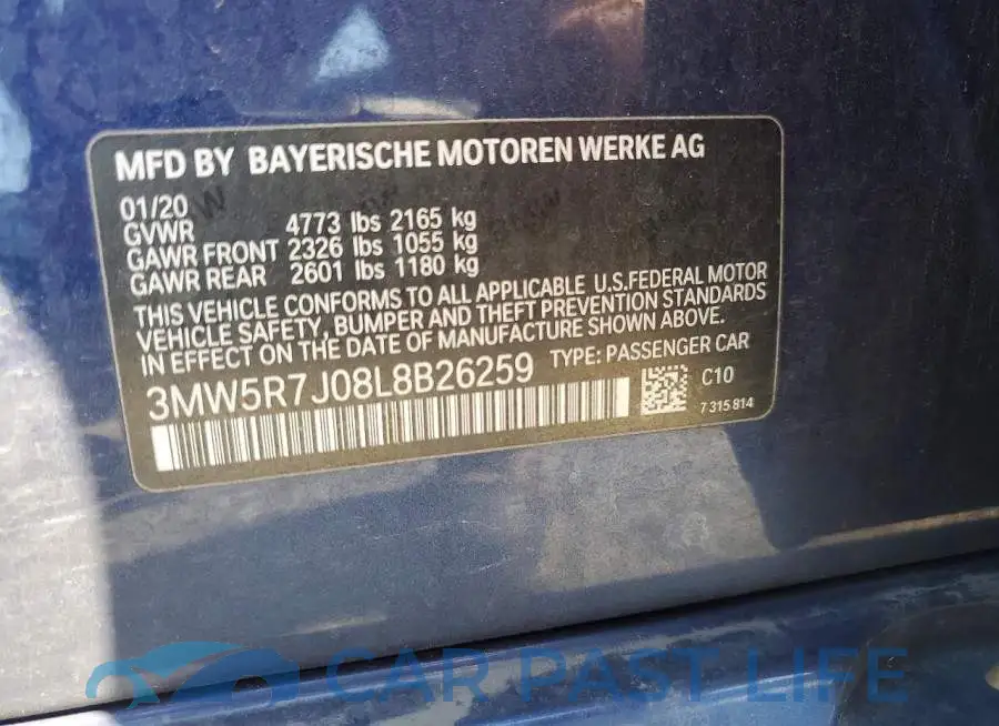 3MW5R7J08L8B26259# 12