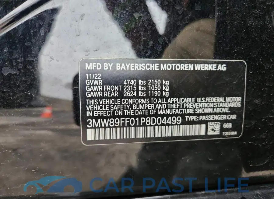 3MW89FF01P8D04499# 12